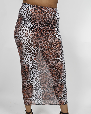 See-Thru Leopard Skirt